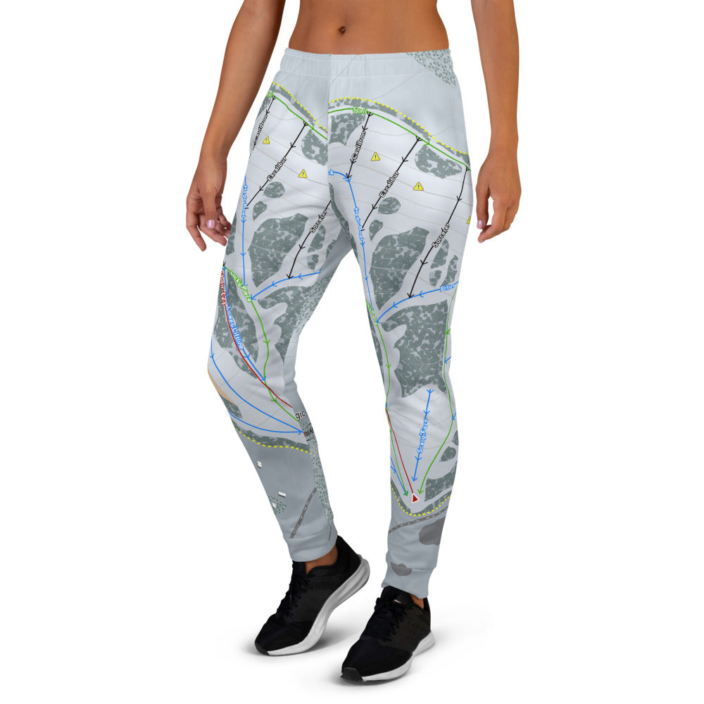 Magic Mountain, Idaho Ski Trail Map Women's Mid-Layer - Powderaddicts