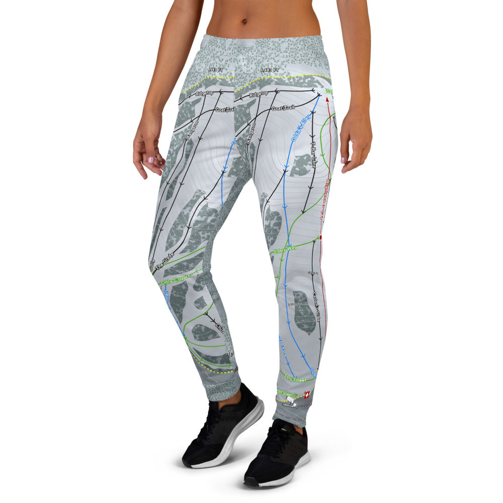 Warner Canyon, Oregon Ski Trail Map Women's Mid-Layer - Powderaddicts