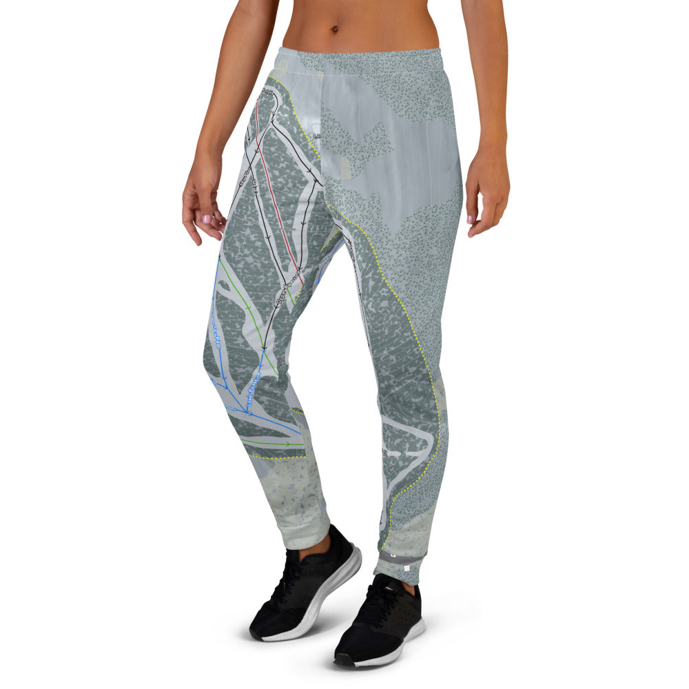 White Pine, Wyoming Ski Trail Map Women's Mid-Layer - Powderaddicts