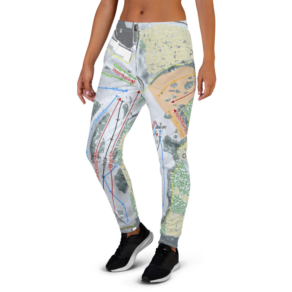 Chestnut Mountain, Illinois Ski Trail Map Women's Mid-Layer - Powderaddicts