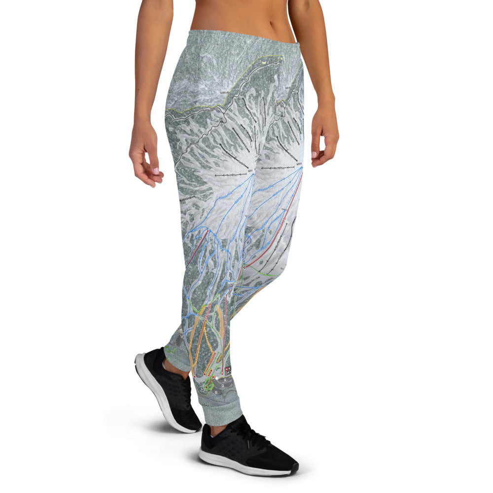 Mt Bachelor, Oregon Ski Trail Map Women's Mid-Layer - Powderaddicts