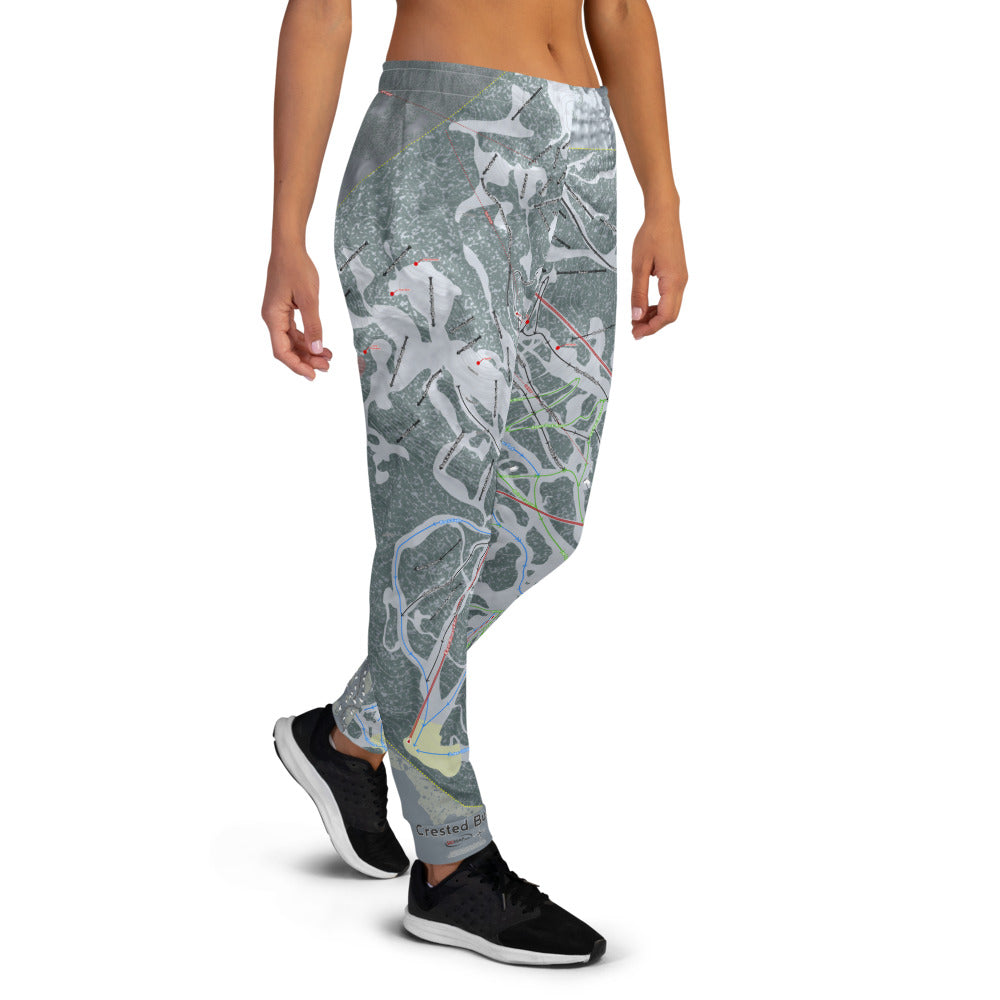 Crested Butte, Colorado Ski Trail Map Women's Mid-Layer - Powderaddicts