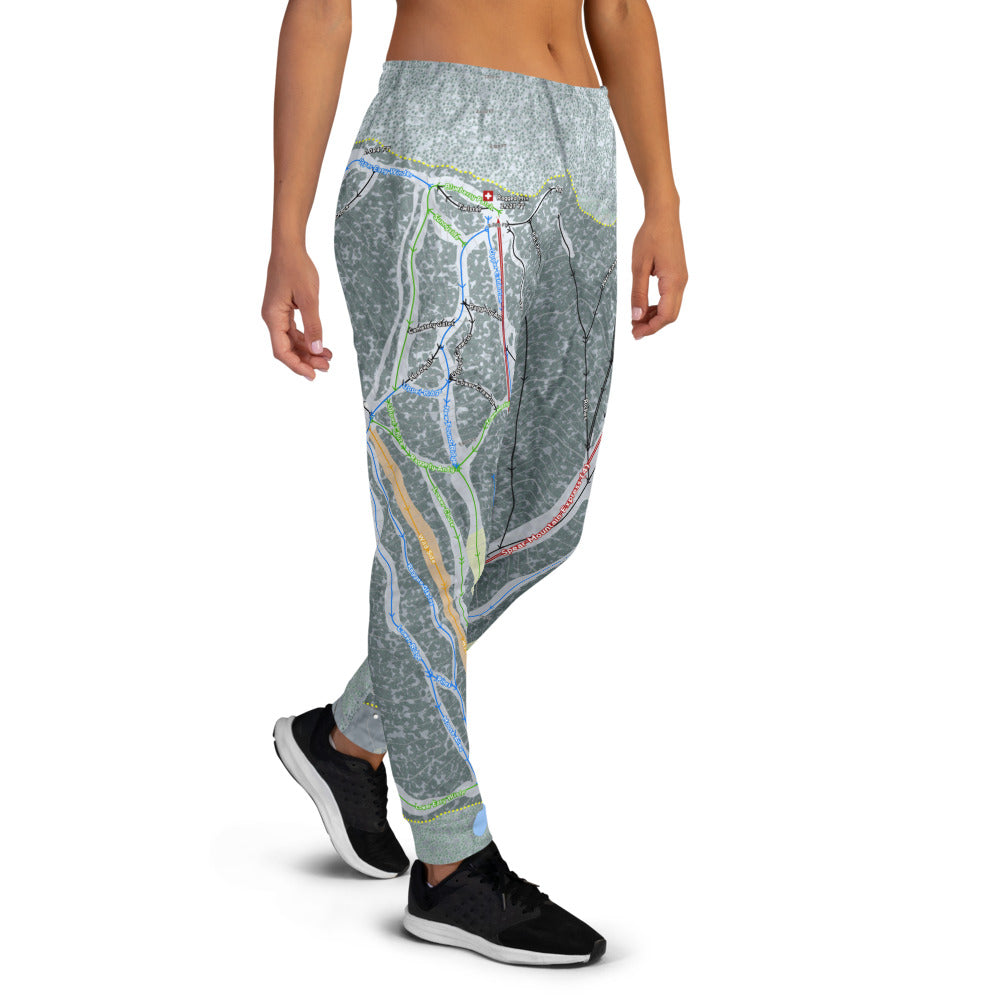 Ragged Mountain, New Hampshire Ski Trail Map Women's Mid-Layer - Powderaddicts