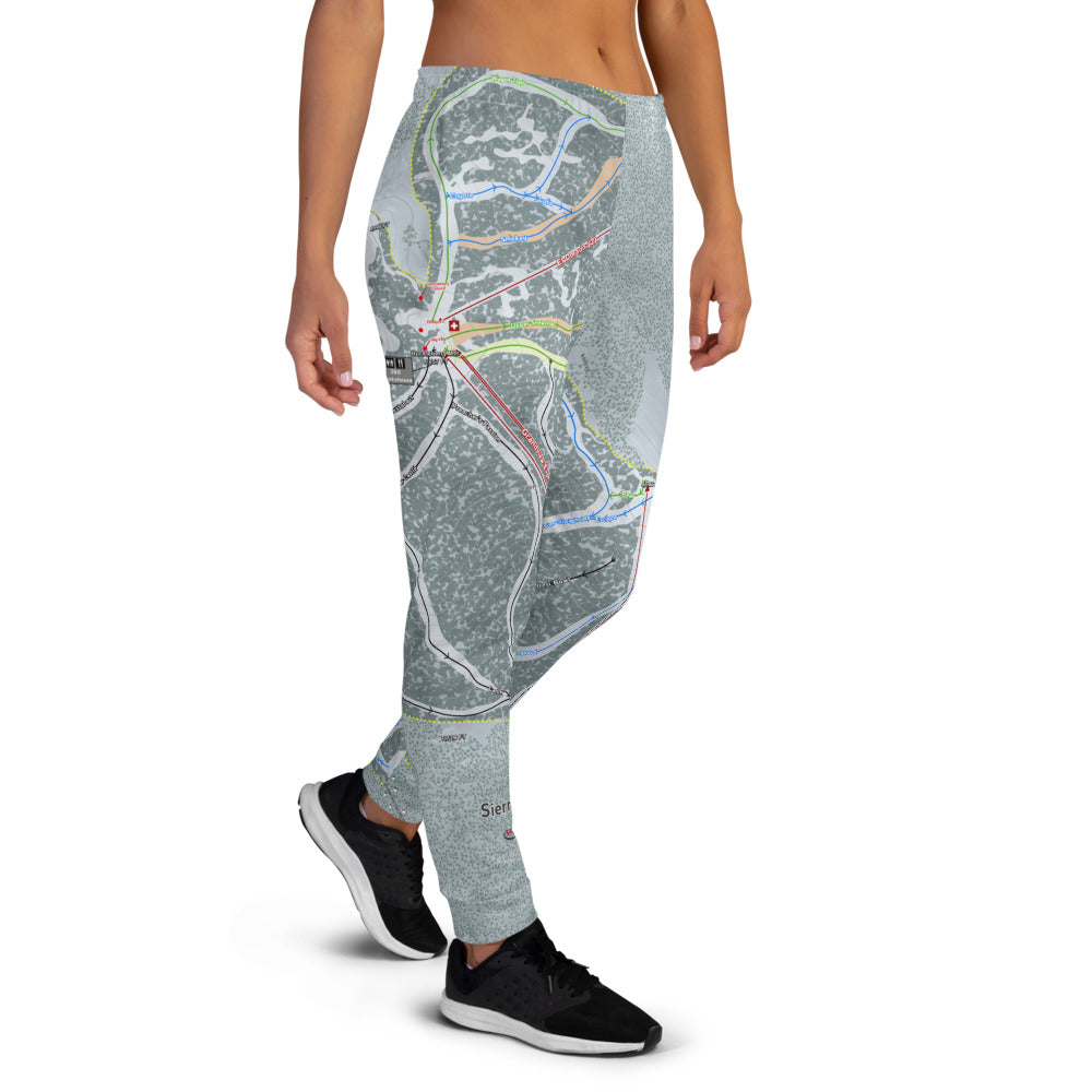 Sierra At Tahoe , California Ski Trail Map Women's Mid-Layer - Powderaddicts
