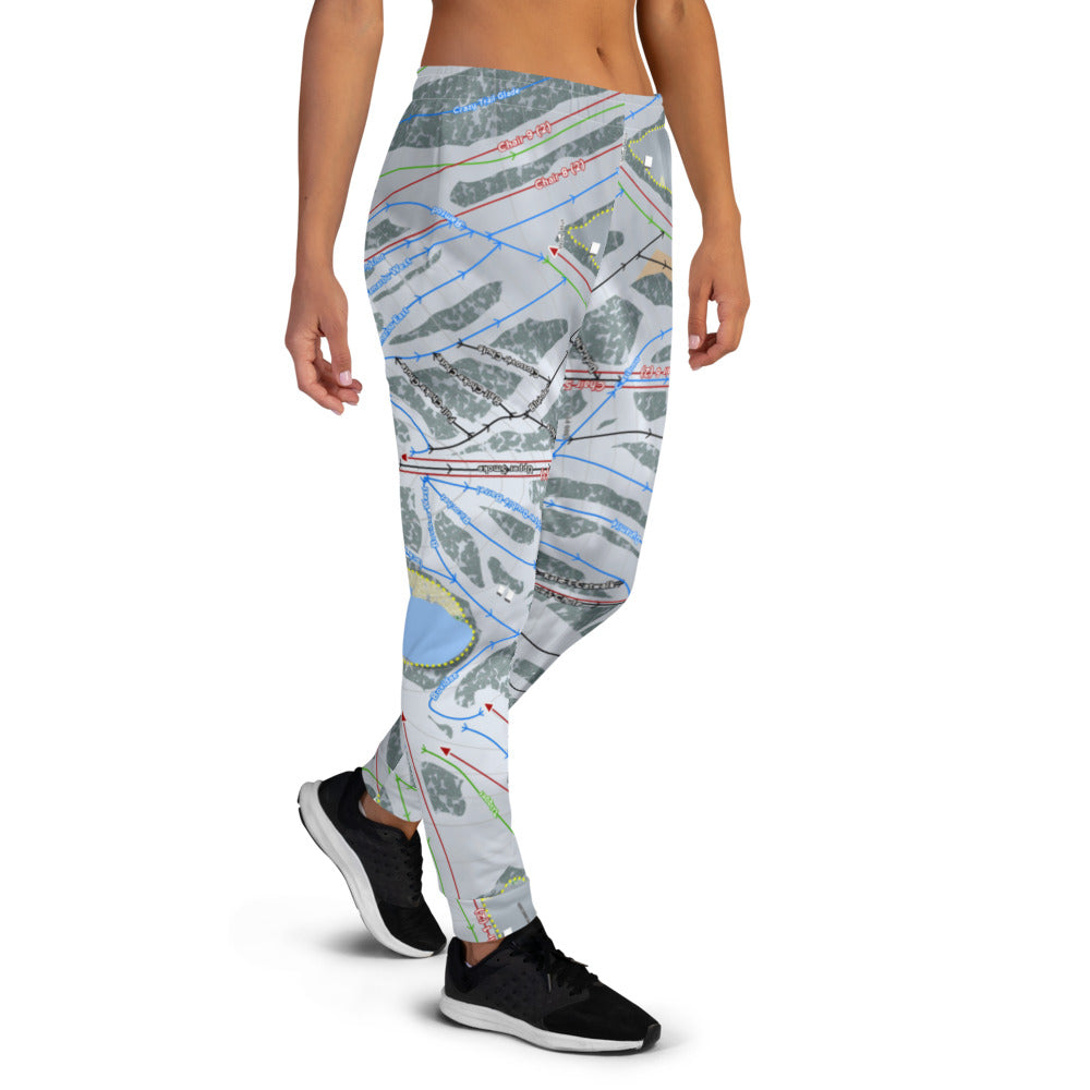 Big Powderhorn, Michigan Ski Trail Map Women's Mid-Layer - Powderaddicts