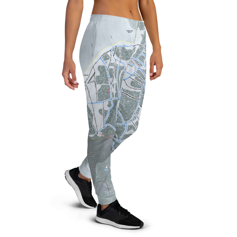 Great Divide, Montana Ski Trail Map Women's Mid-Layer - Powderaddicts