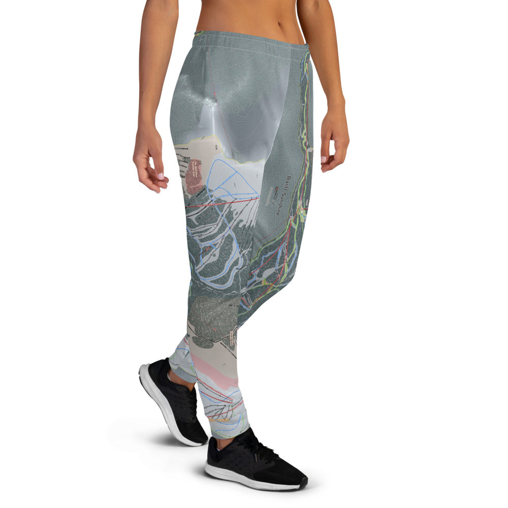 Banff Sunshine, Alberta Ski Trail Map Women's Mid-Layer - Powderaddicts