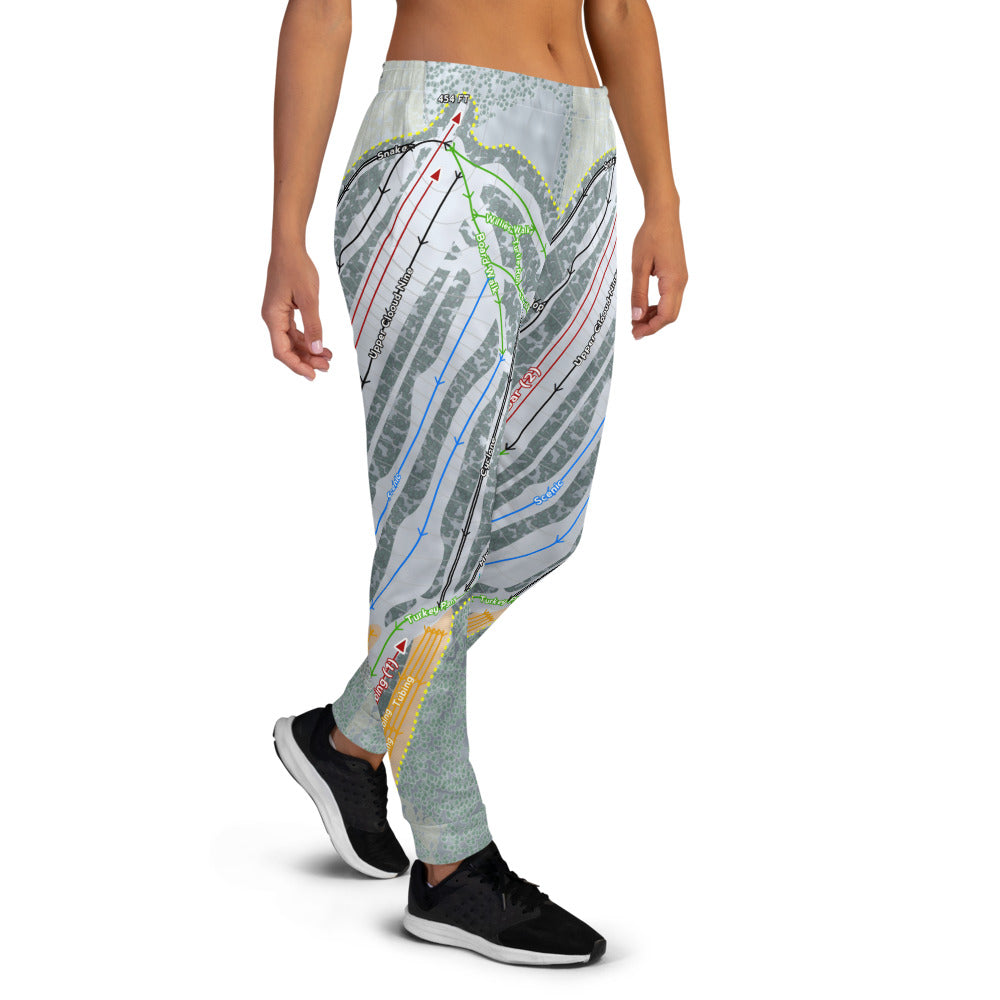Hermon Mountain, Maine Ski Trail Map Women's Mid-Layer - Powderaddicts