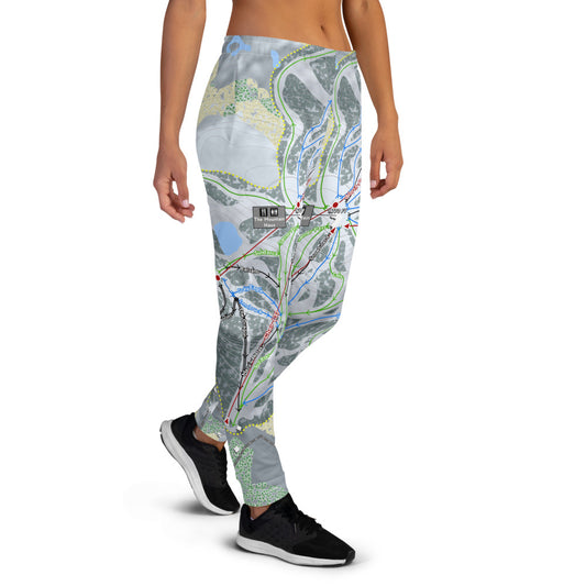 Whitecap Mountains, Wisconsin Ski Trail Map Women's Mid-Layer - Powderaddicts