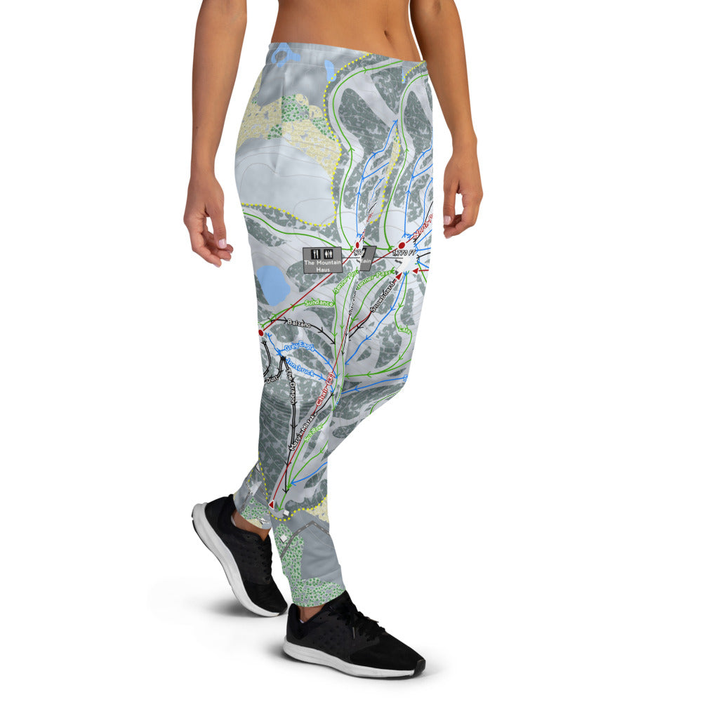Whitecap Mountains, Wisconsin Ski Trail Map Women's Mid-Layer - Powderaddicts