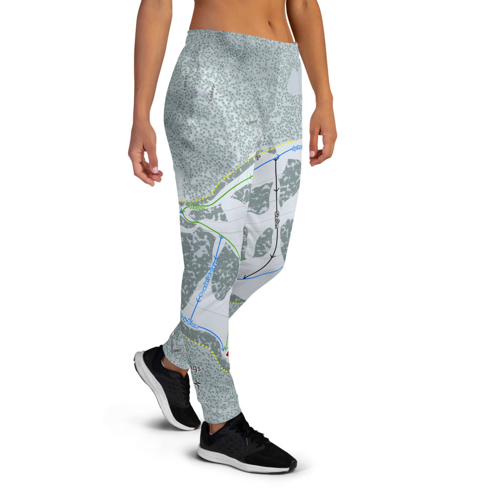 Spout Springs, Oregon Ski Trail Map Women's Mid-Layer - Powderaddicts