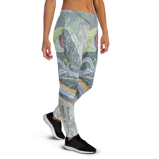 Blue Hills, Massachusetts Ski Trail Map Women's Mid-Layer - Powderaddicts