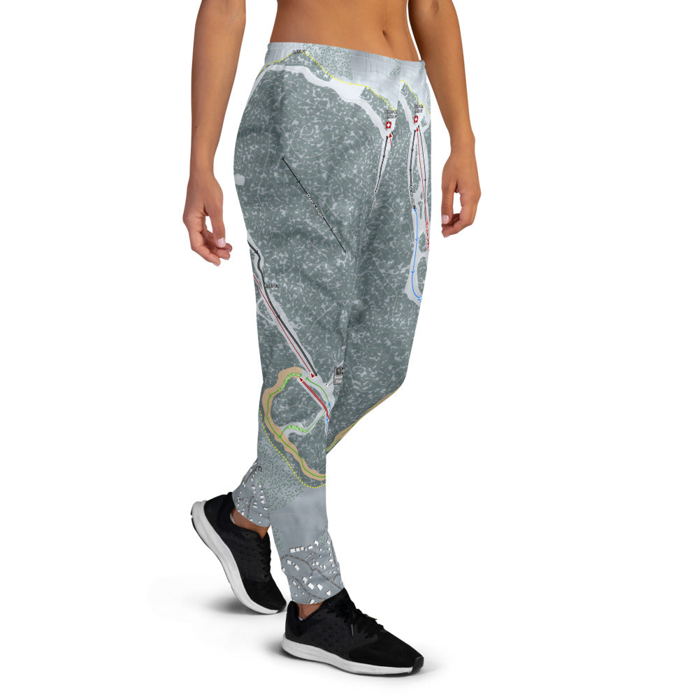 ear Mountain, California Ski Trail Map Women's Mid-Layer - Powderaddicts