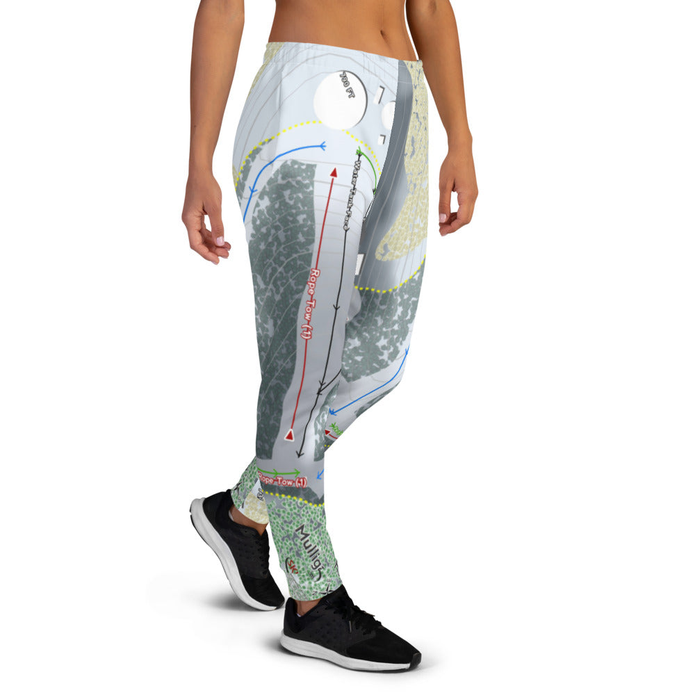 Mulligans Hollow, Michigan Ski Trail Map Women's Mid-Layer - Powderaddicts