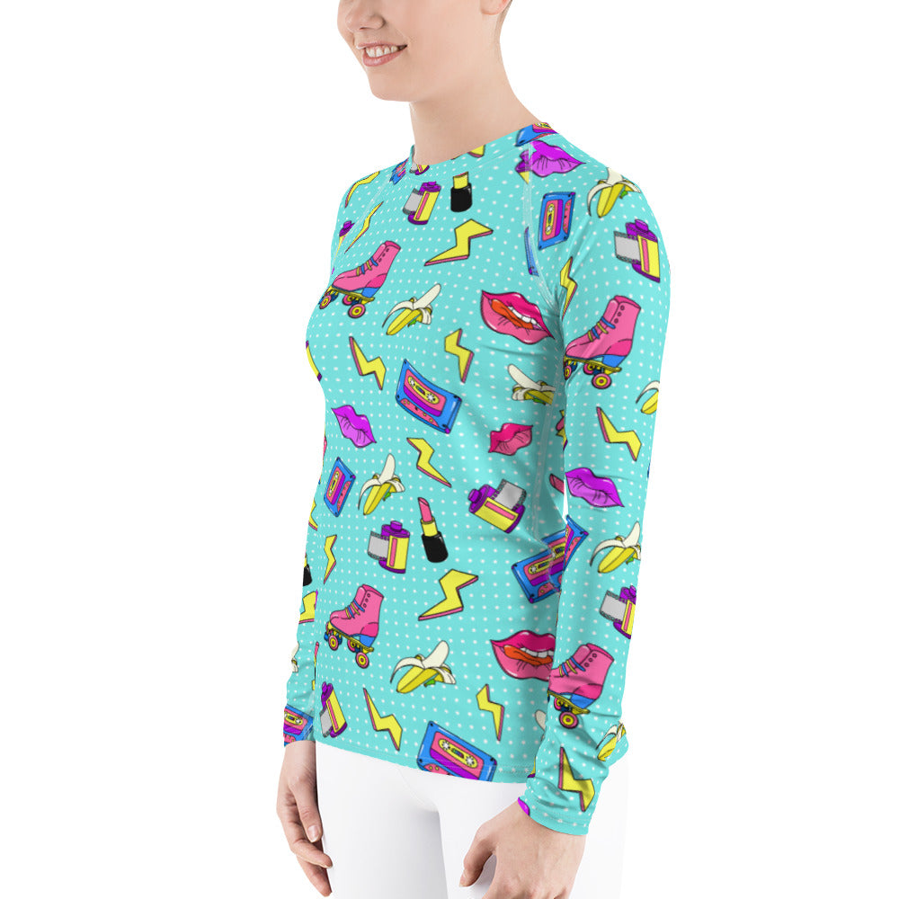 90's Collage Womens Base Layers - Powderaddicts