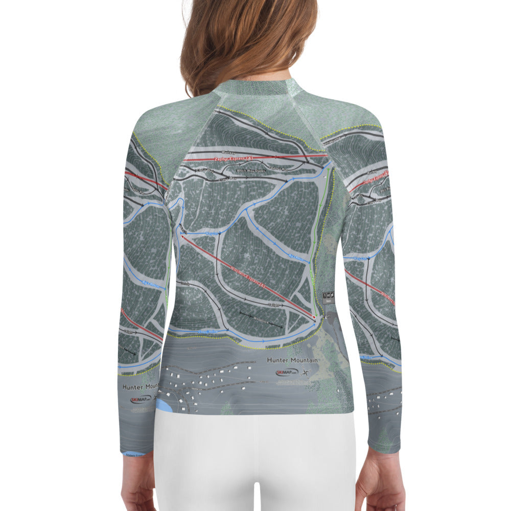 Hunter Mountain, New York Ski Trail Map Youth Layers