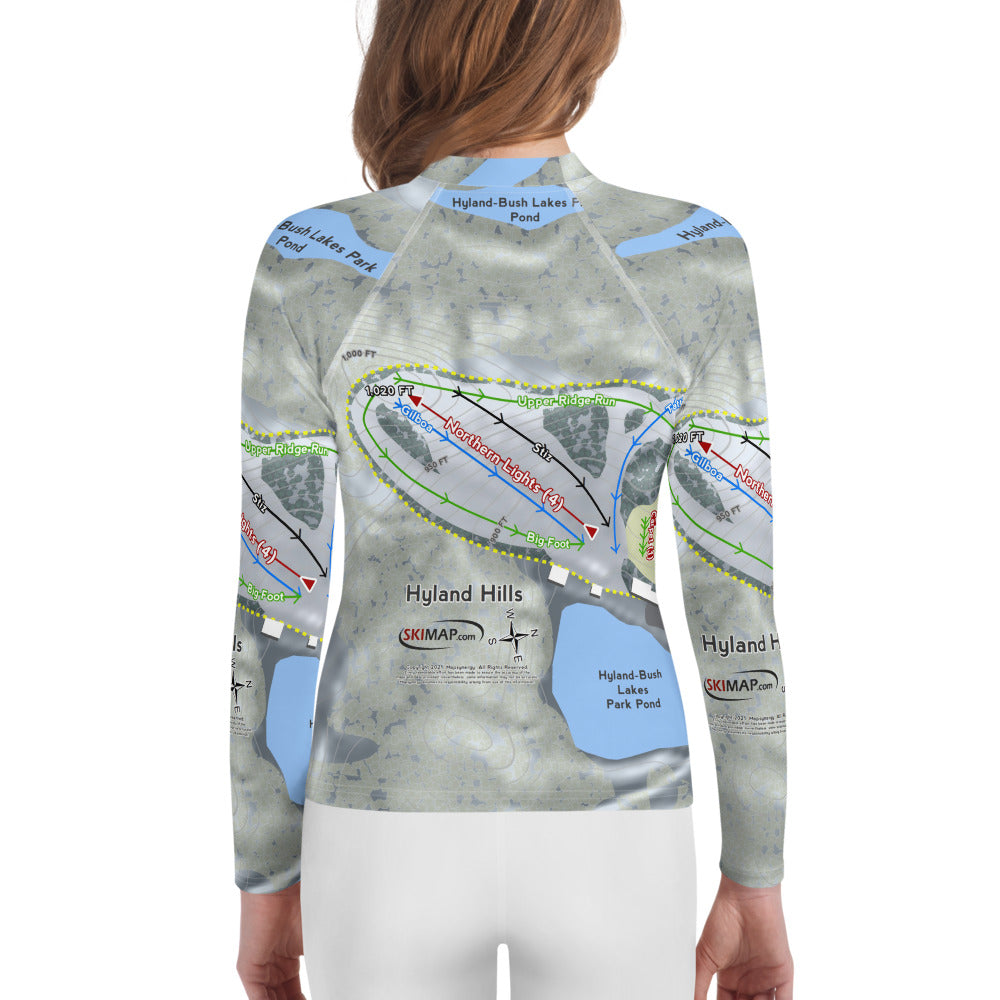 Hyland Hills, Minnesota Ski Trail Map Youth Layers