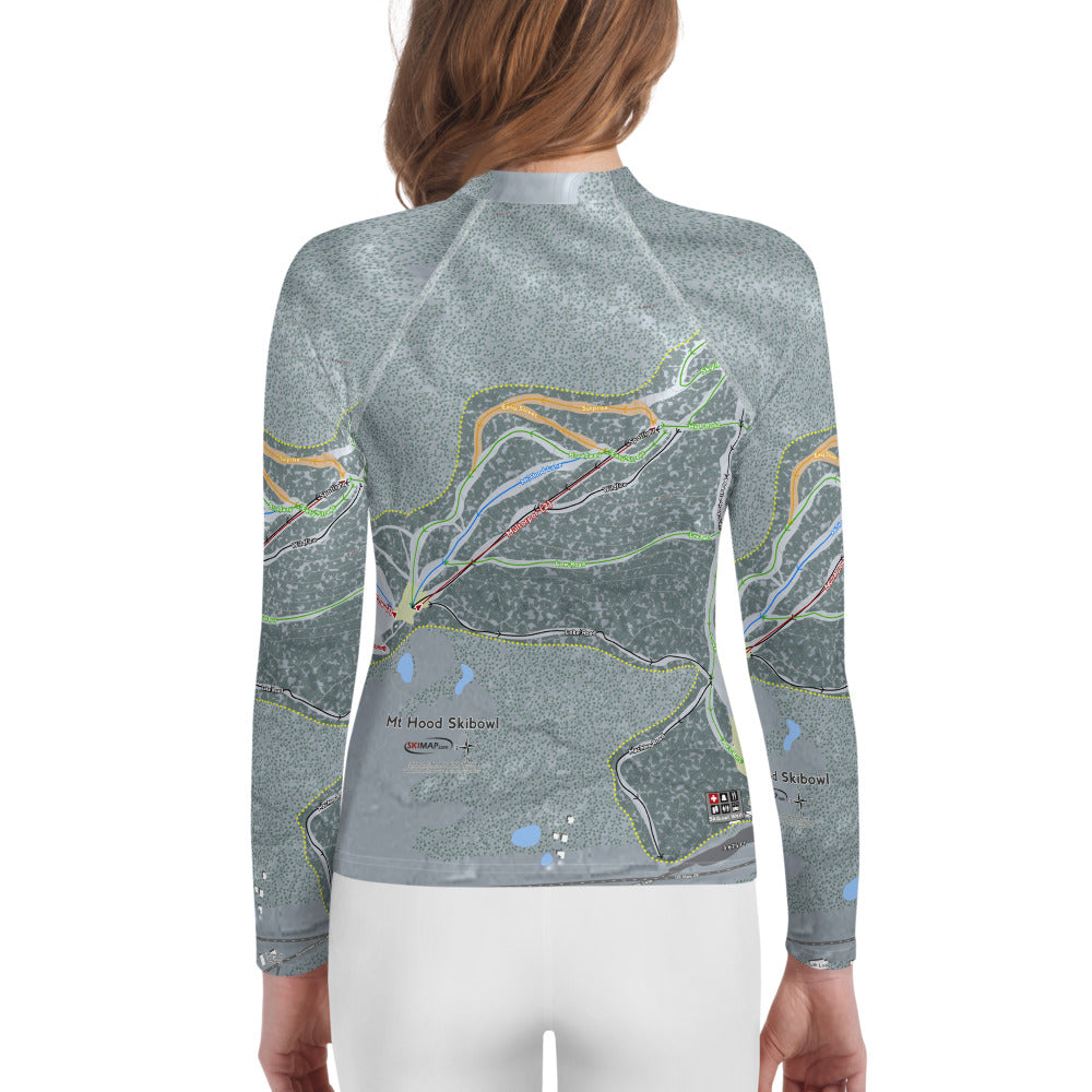 Mt. Hood Ski Bowl, Oregon Ski Trail Map Youth Layers