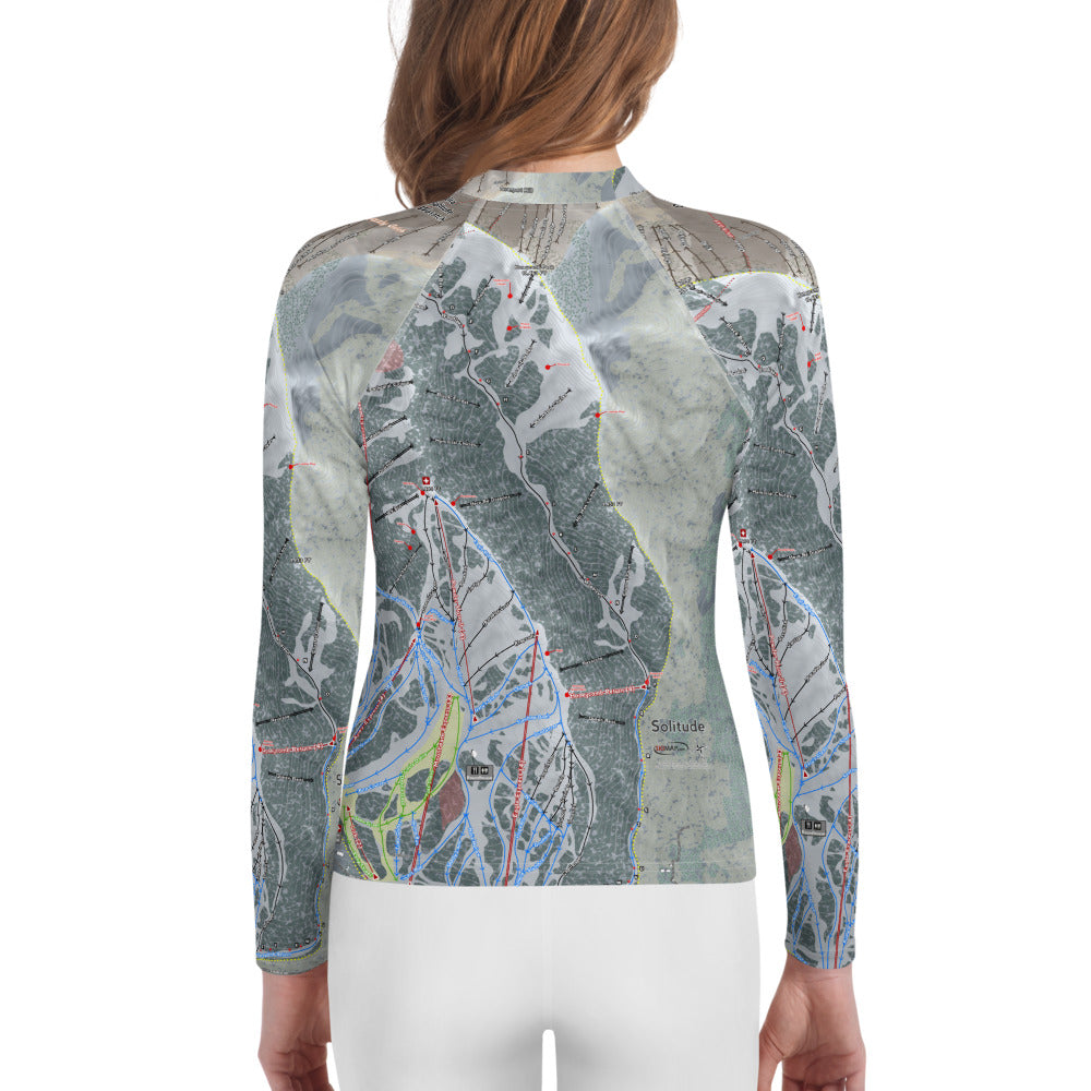 Solitude, Utah Ski Trail Map Youth Layers