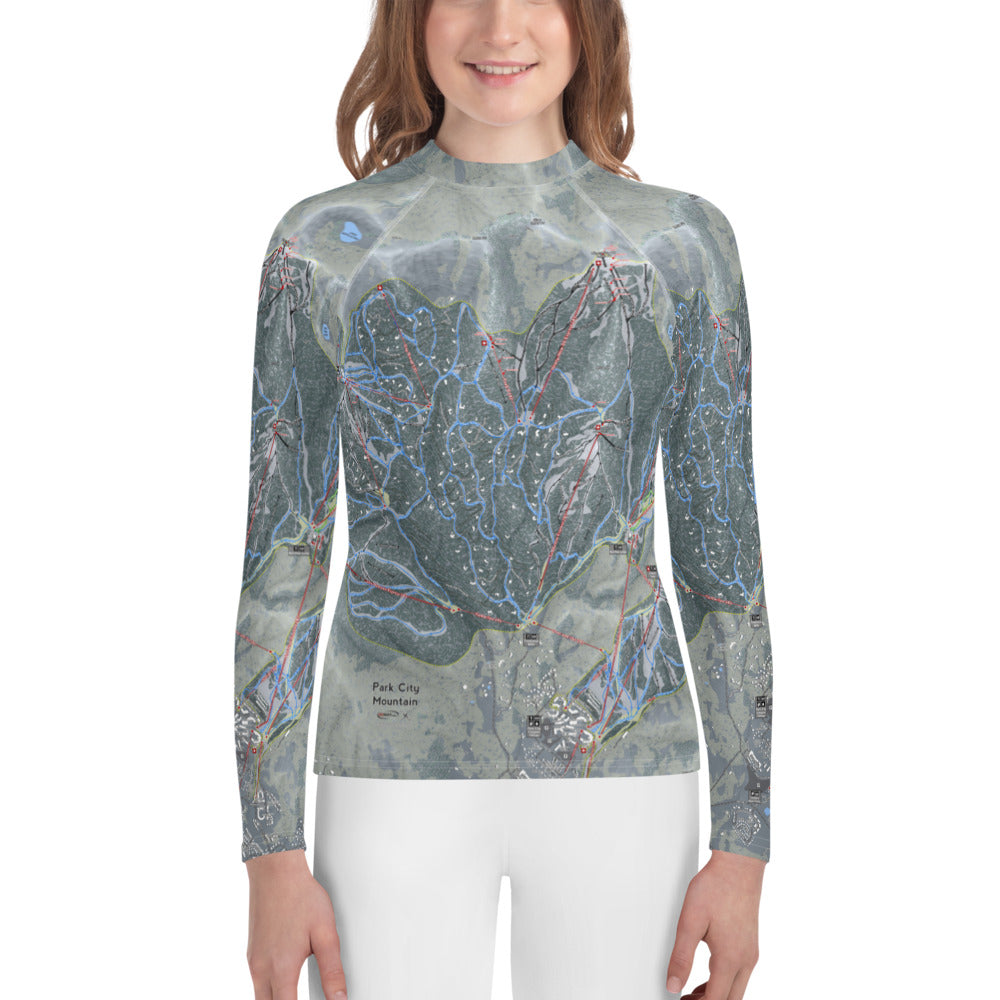 Park City, Utah Ski Trail Map Youth Base Layers - Powderaddicts