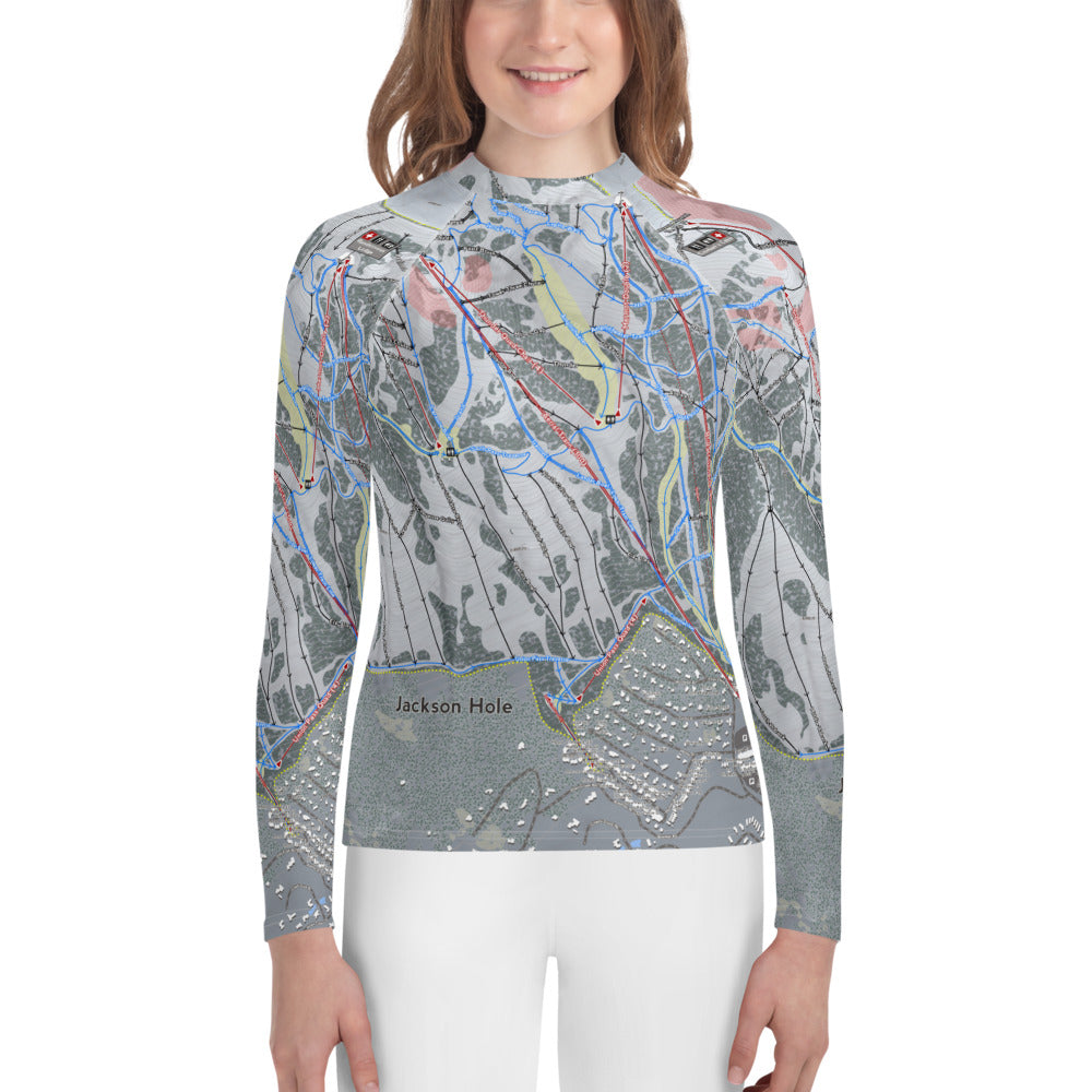 Jackson Hole, Wyoming Ski Trail Map - Youth Layers - Powderaddicts