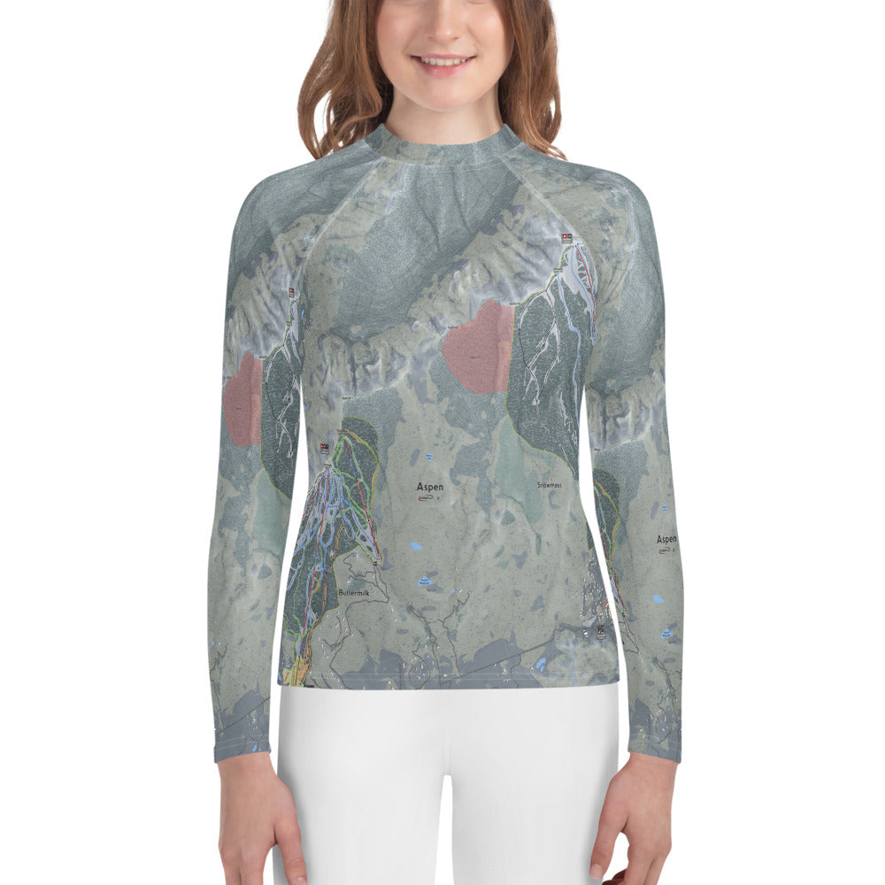 Aspen Snowmass, Colorado Ski Trail Map - Youth Layers