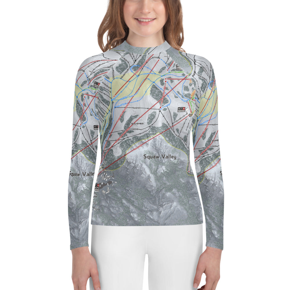 Squaw Valley, California Ski Trail Map Youth Layers