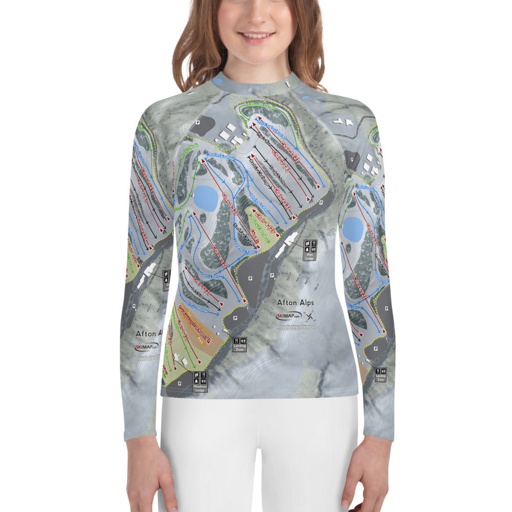 Afton Alps, Minnesota Ski Trail Map Youth Layers