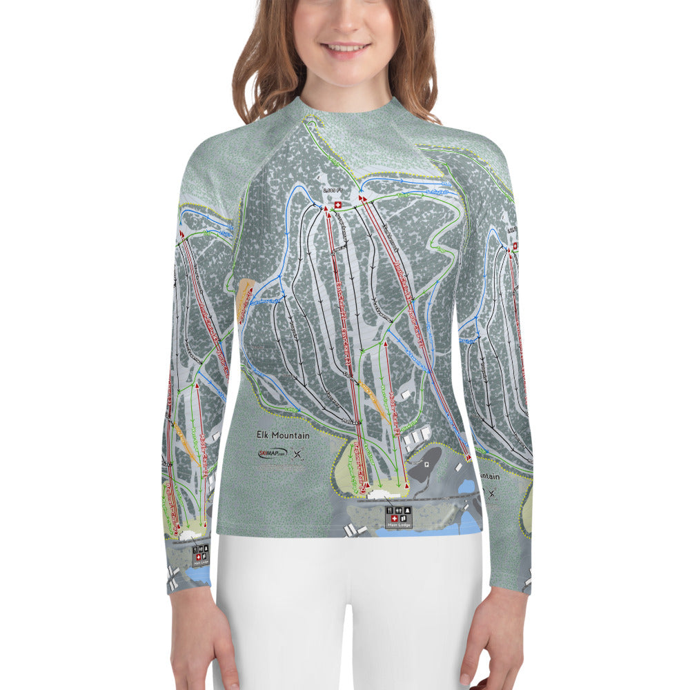 Elk Mountain, Pennsylvania Ski Trail Map Youth Layers