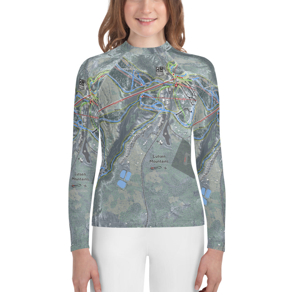 Lutsen Mountains, Minnesota Ski Trail Map Youth Layers