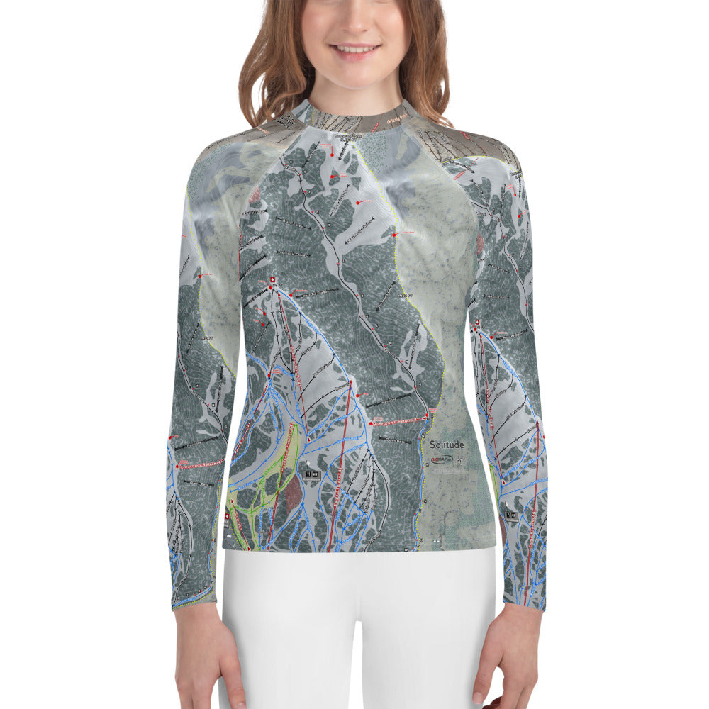 Solitude, Utah Ski Trail Map Youth Layers