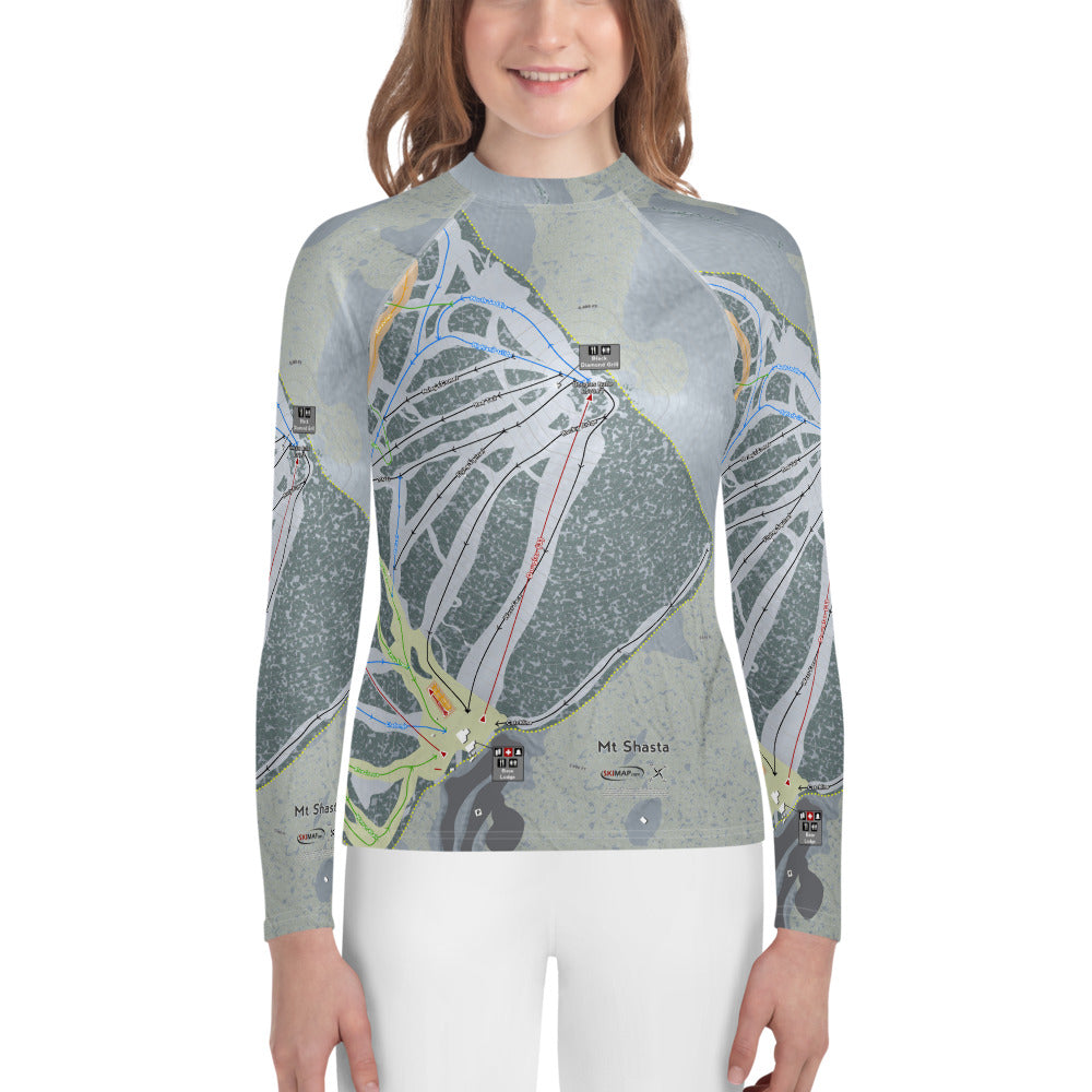 Mt. Shasta, California Ski Trail Map Youth Layers