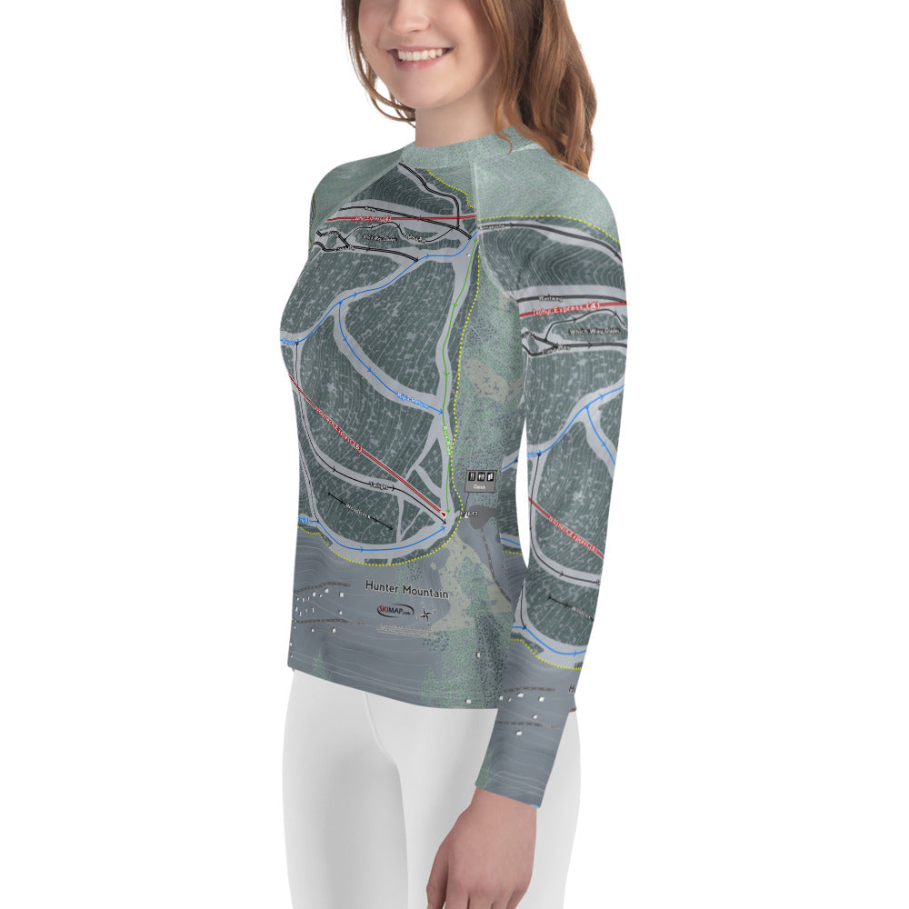 Hunter Mountain, New York Ski Trail Map Youth Layers