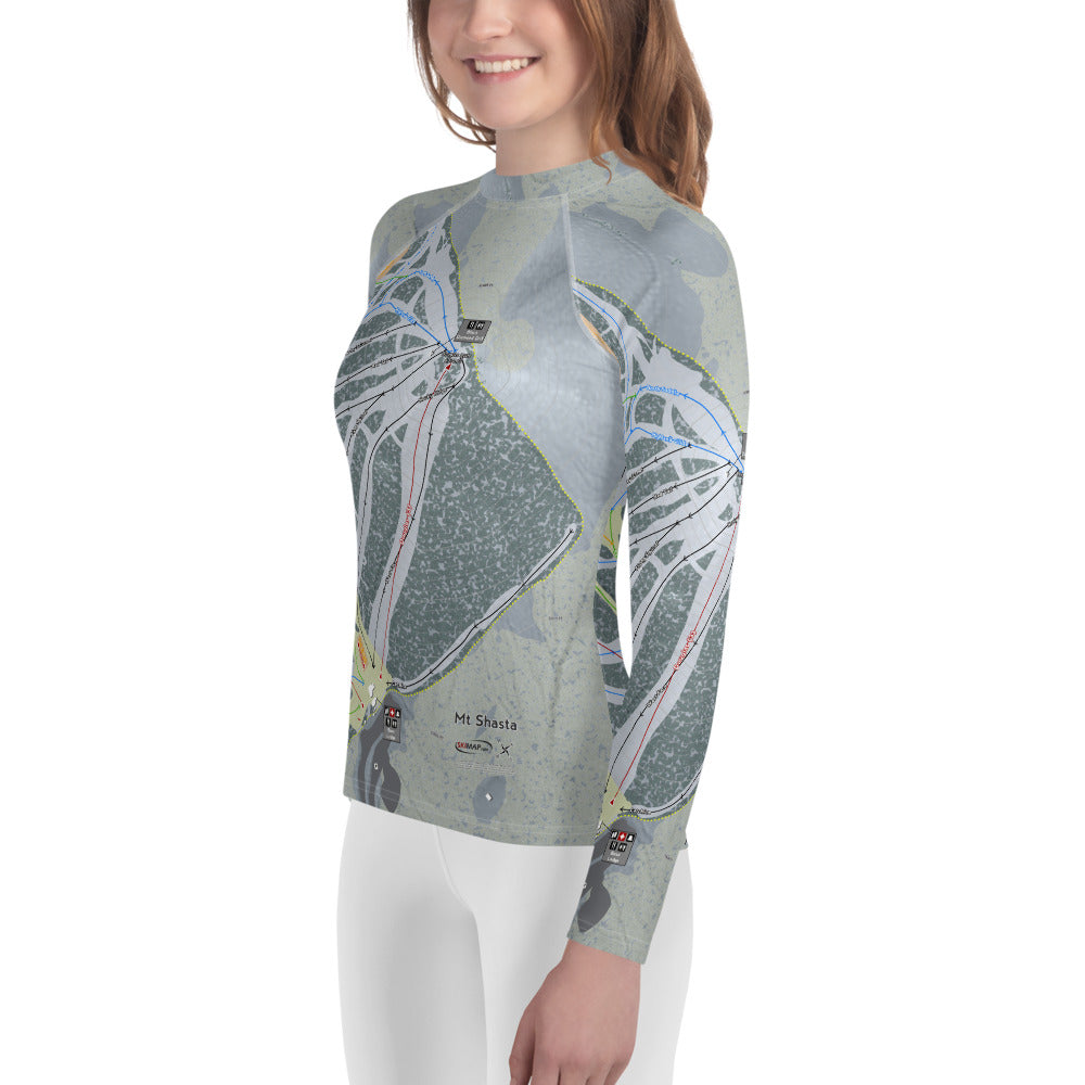 Mt. Shasta, California Ski Trail Map Youth Layers