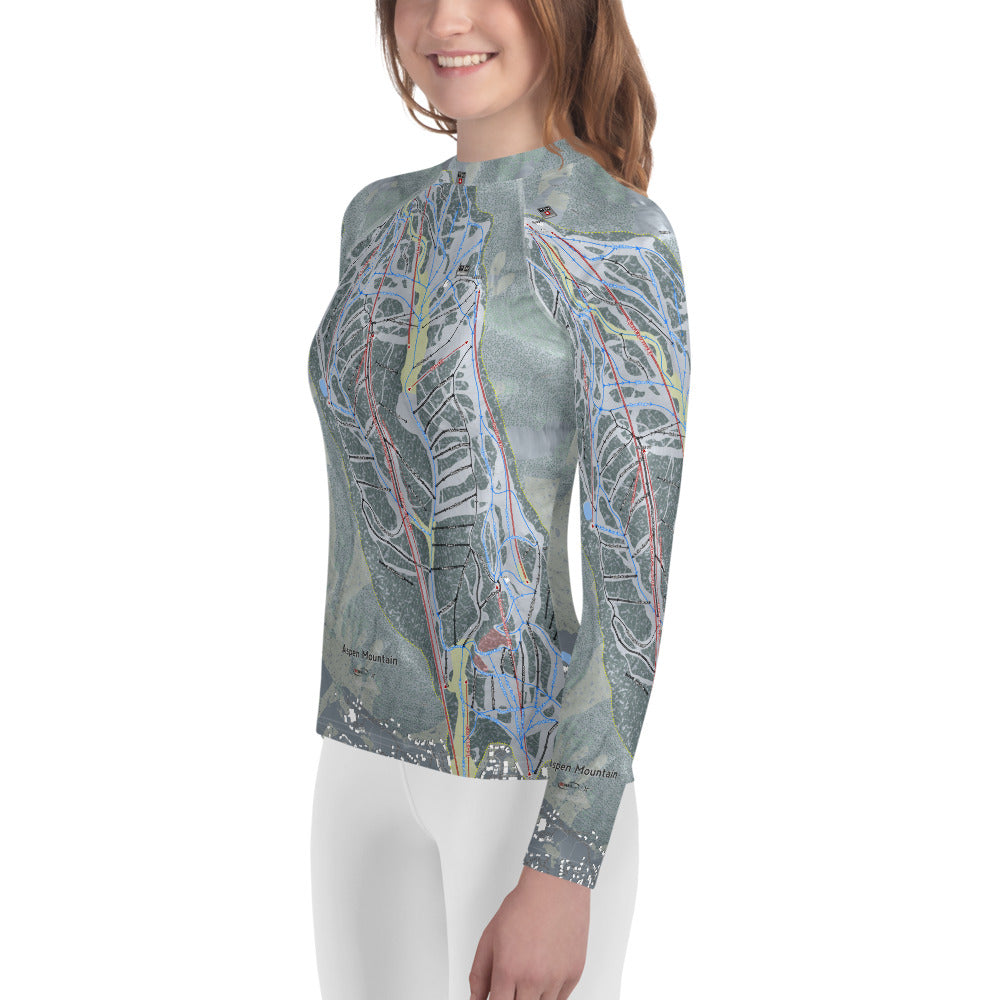 Aspen Mountain, Colorado Ski Trail Map Youth Top