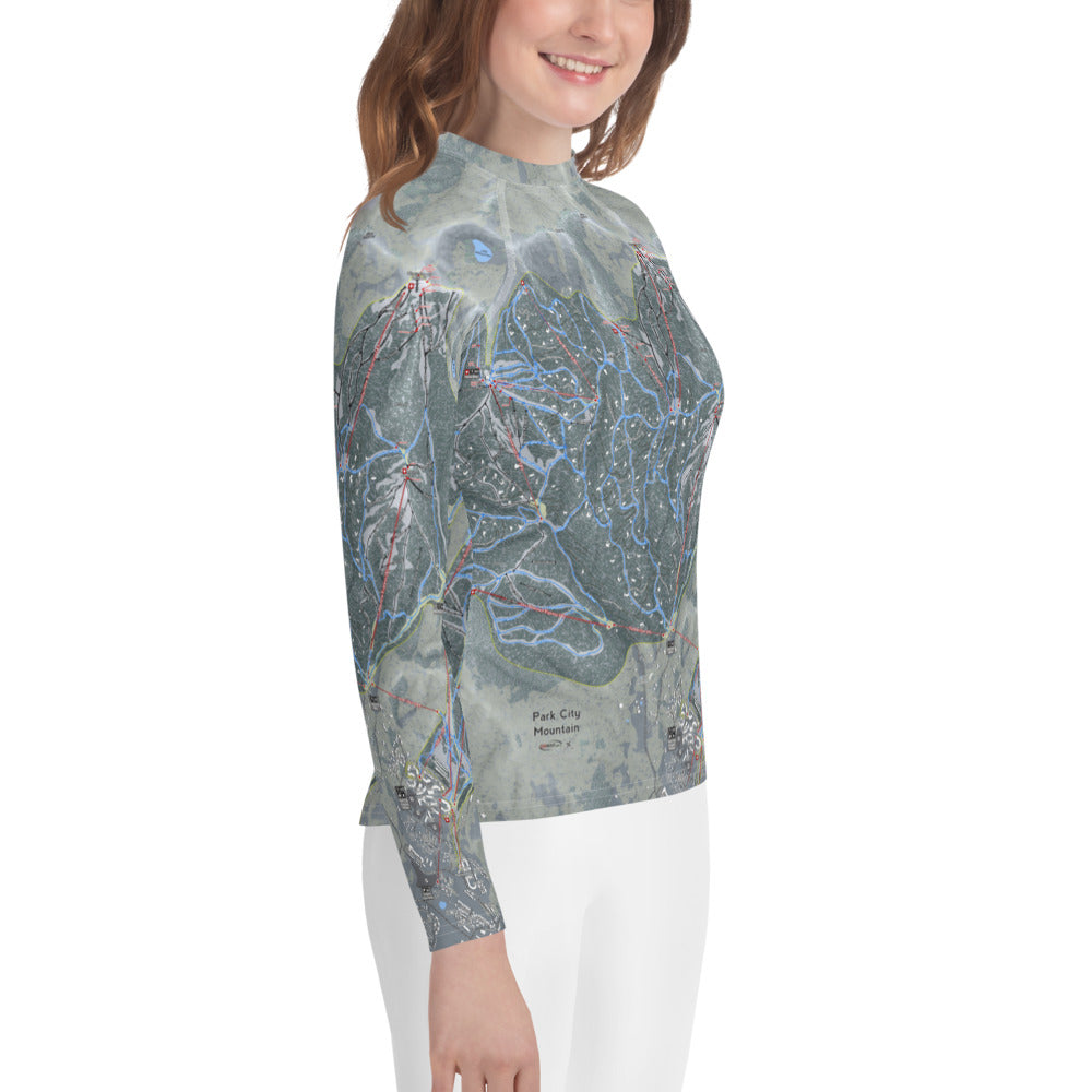 Park City, Utah Ski Trail Map Youth Base Layers - Powderaddicts