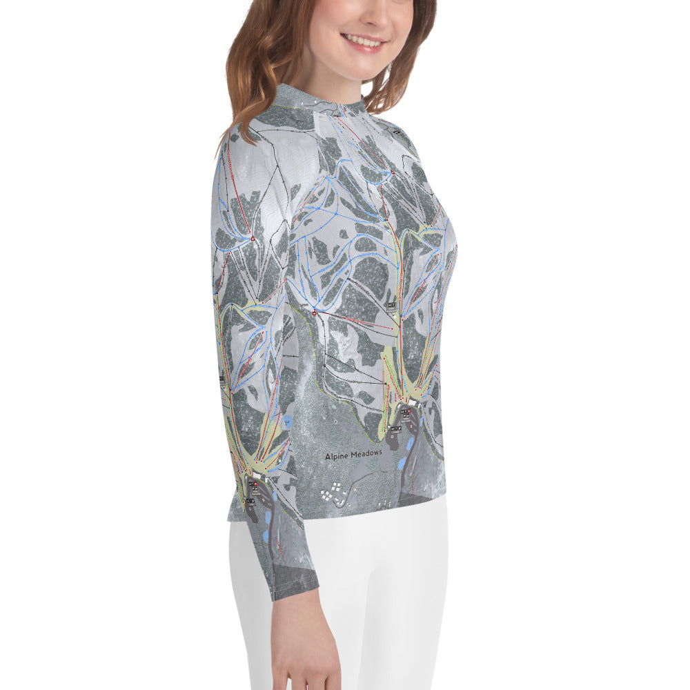 Alpine Meadows, California Ski Trail Map Youth Layers