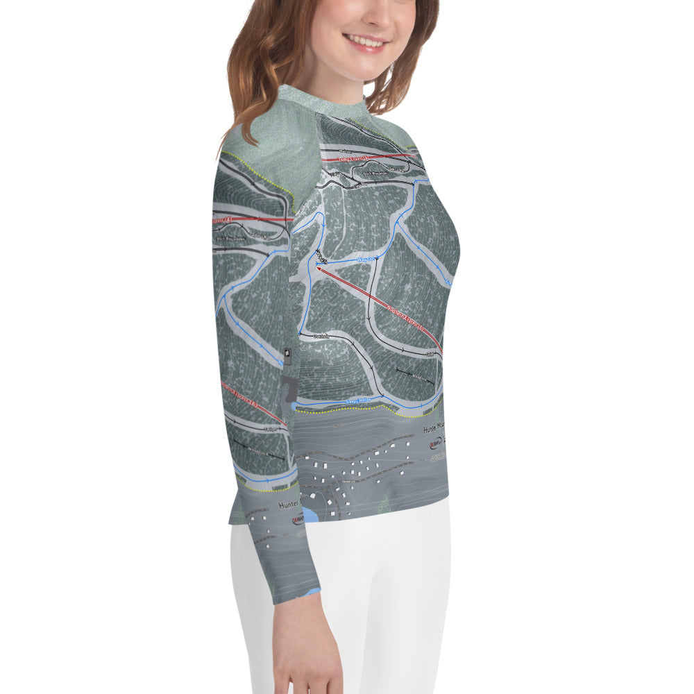 Hunter Mountain, New York Ski Trail Map Youth Layers