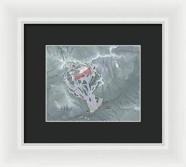 Alpental Ski Trail Map - Framed Print - Powderaddicts