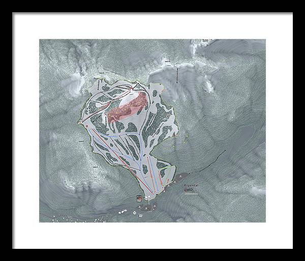 Alpental Ski Trail Map - Framed Print - Powderaddicts