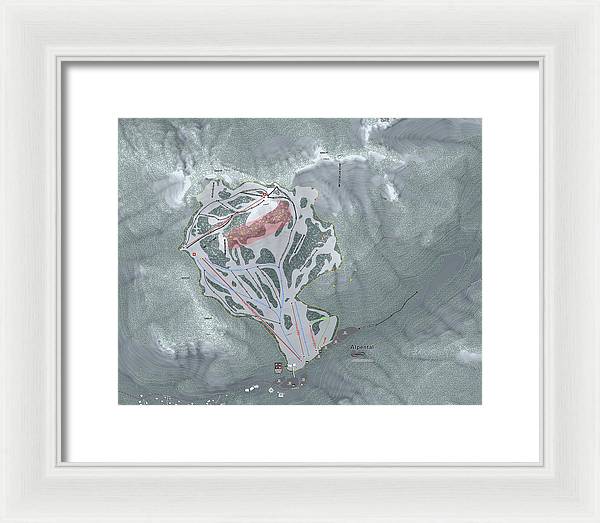 Alpental Ski Trail Map - Framed Print - Powderaddicts
