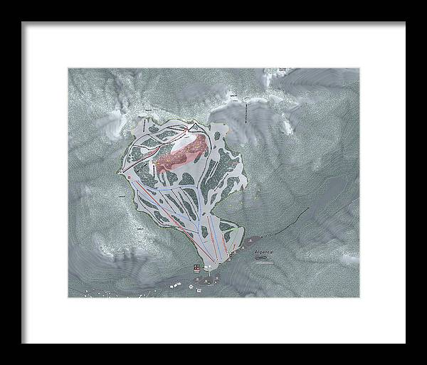 Alpental Ski Trail Map - Framed Print - Powderaddicts