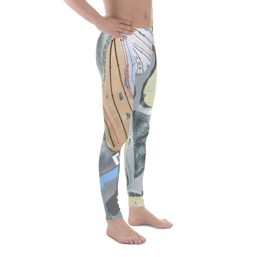 Alpine Valley, Wisconsin Ski Trail Map Men's Base Layer Bottom - Powderaddicts