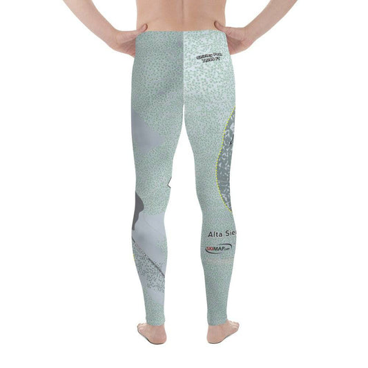 Alta Sierra, California Ski Trail Map Men's Base Layer Bottom - Powderaddicts