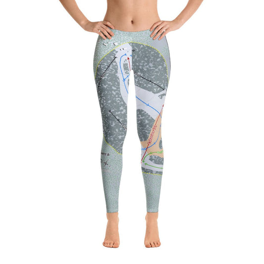 Alta Sierra, California Ski Trail Map Women's Base Layer Bottom - Powderaddicts