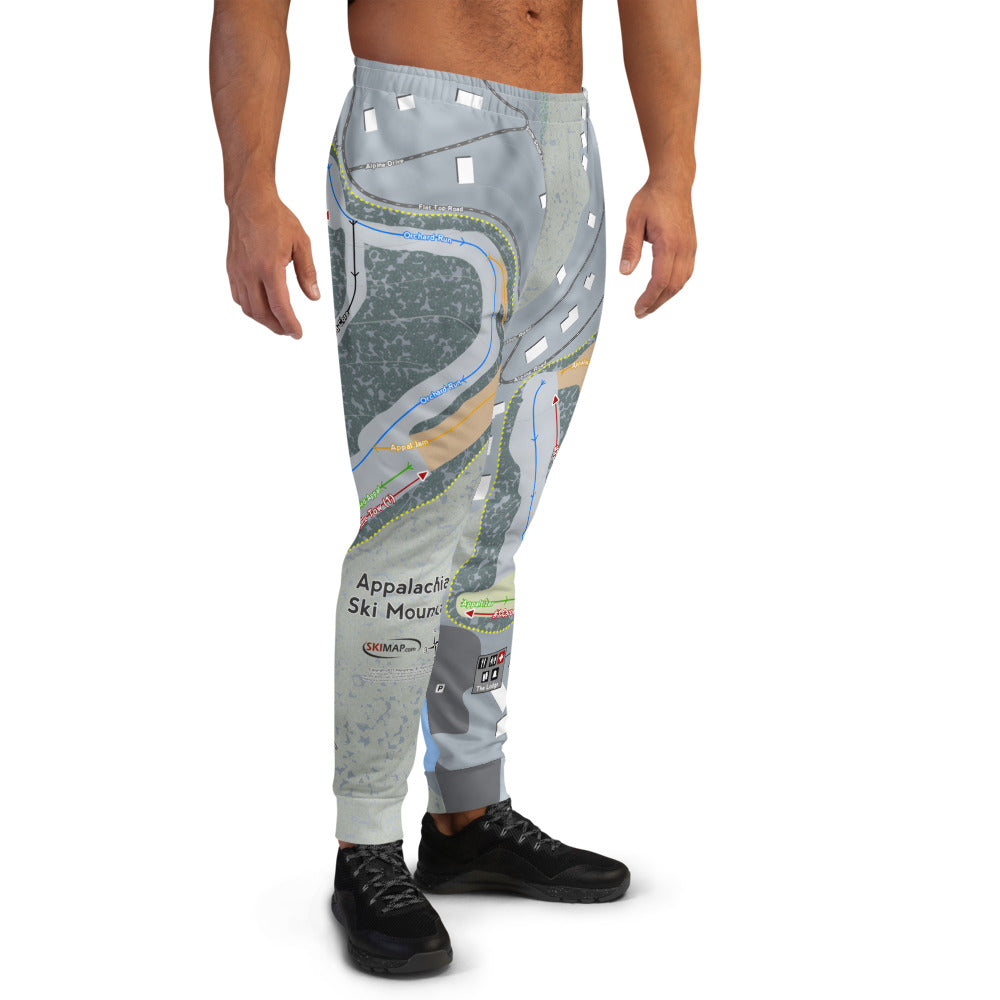 Appalachian Ski Mountain, North Carolina Ski Trail Map Men's Mid-Layer - Powderaddicts