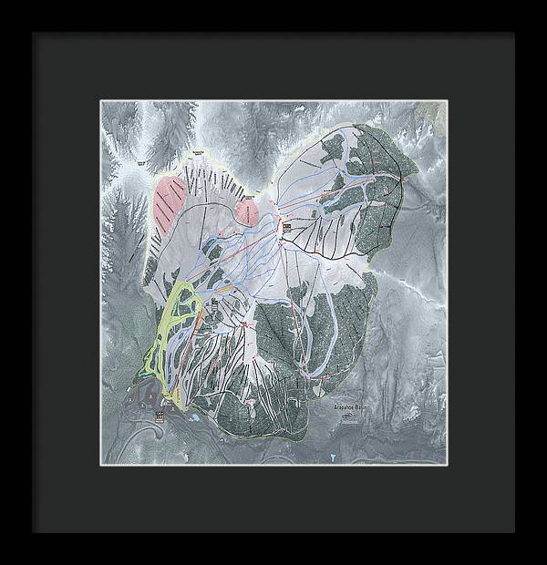 Arapahoe Basin Ski Trail Map - Framed Print - Powderaddicts