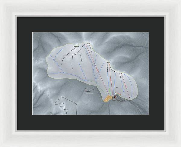 Arctic Valley Ski Trail Map - Framed Print - Powderaddicts