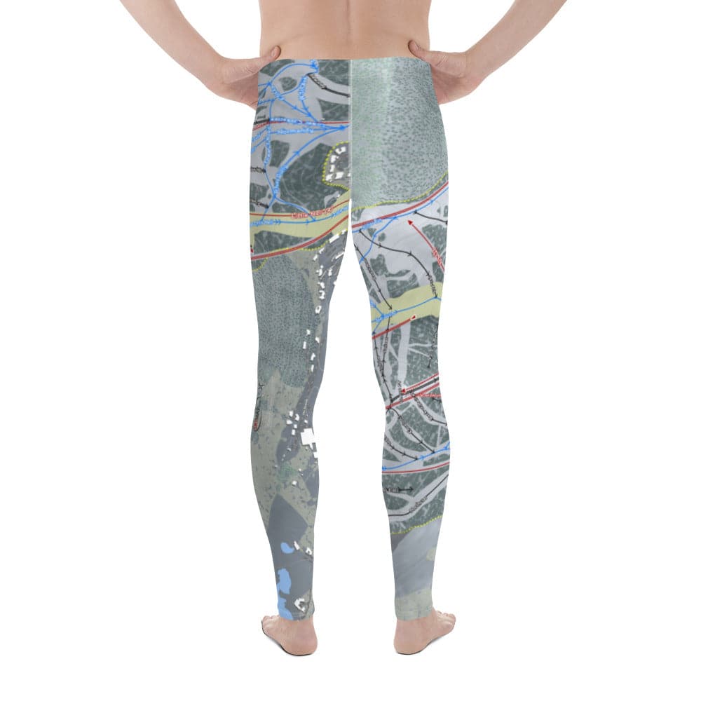 Aspen Mtn, Colorado Ski Trail Map Men's Base Layer Bottom - Powderaddicts