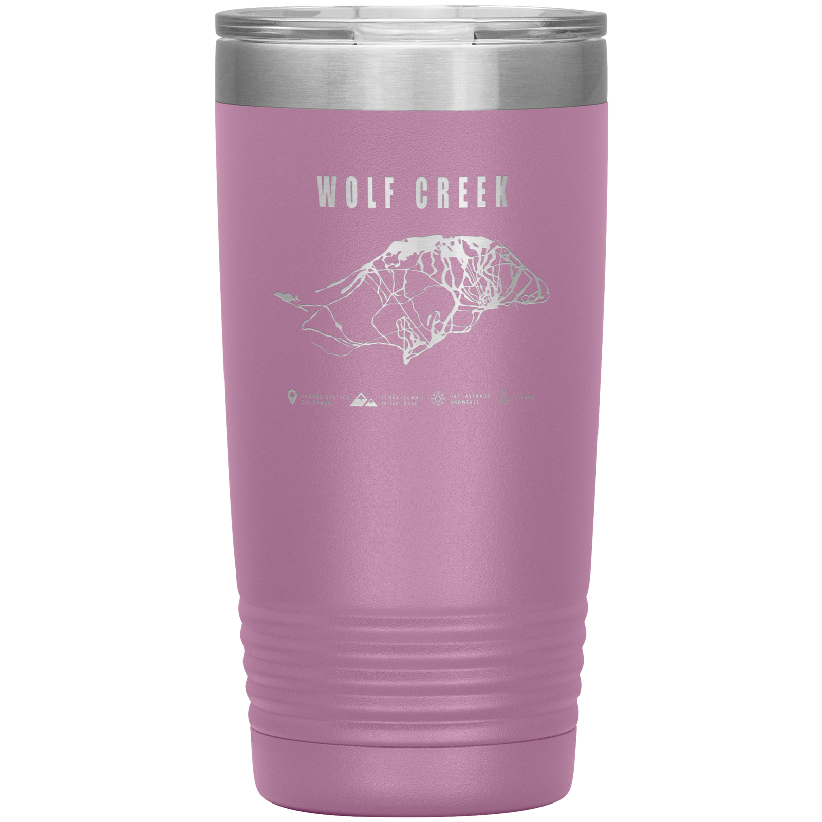 Wolf Creek Colorado Ski Trail Map 20oz Tumbler - Powderaddicts